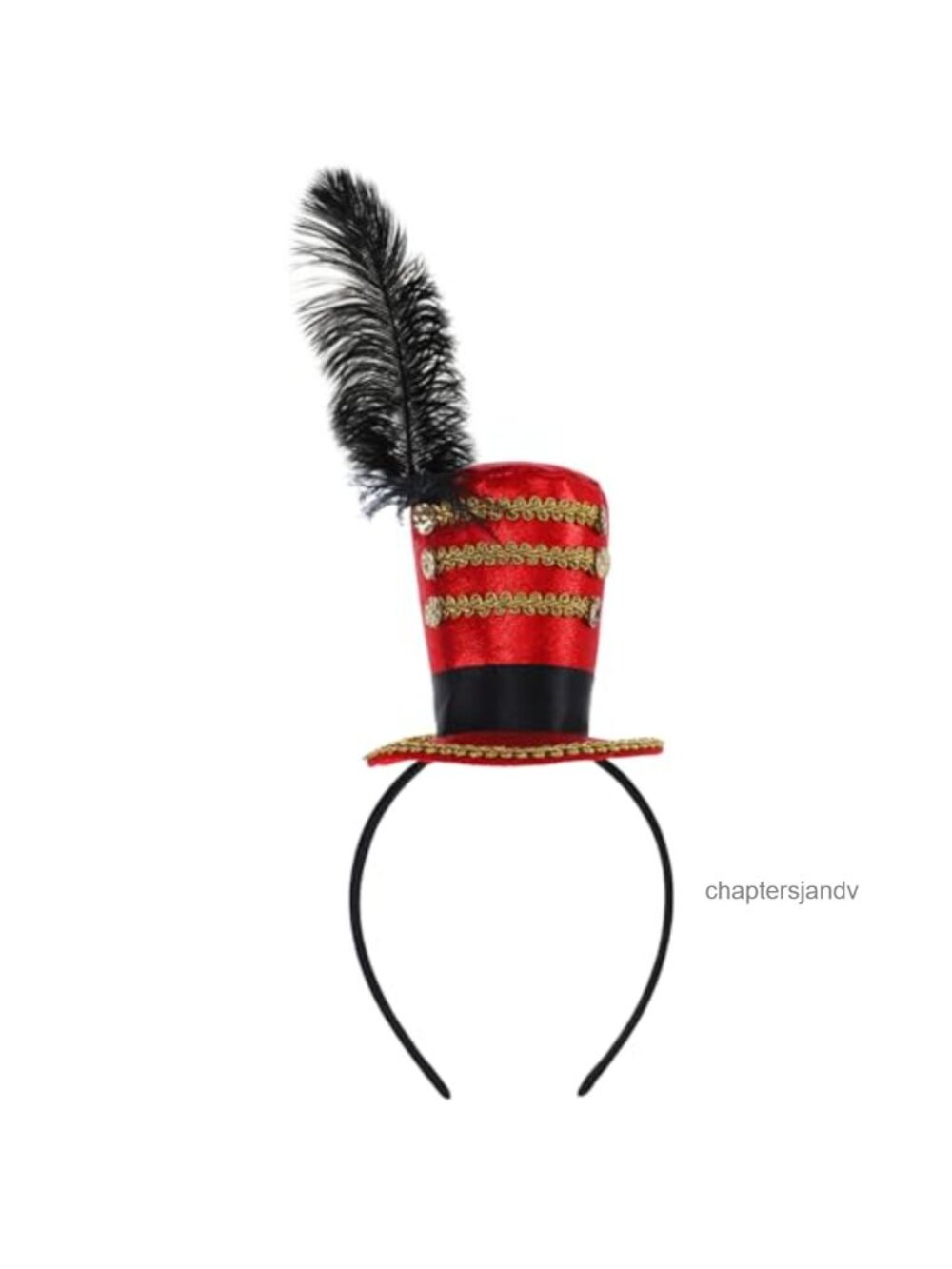 Mini Top Hat Headband Plastic Feather Ringmaster Costume Hair Accessory